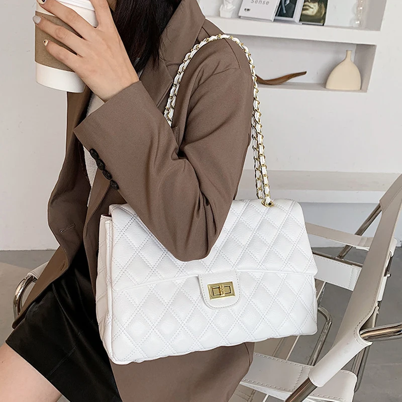 

Women's Bag 2021 New Trendy Chain Shoulder bags pu leather Women bag Casual Popular Handbags sac a main designer bag