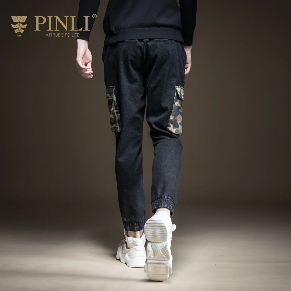 Jean Elastic Waist Slim Pinli Product Made 2019 Winter New Men's Cultivate Morality And Feet Stitching Cowboy Pants B194216361 | Мужская