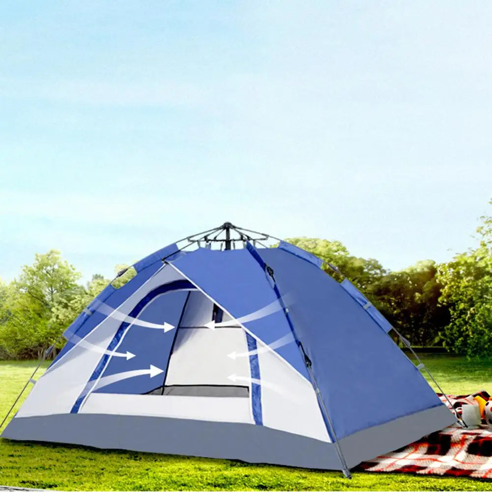 

2 Persons Camping Tent Single Layer Beach Tent Outdoor Travel Windproof Waterproof Awning Tent Summer Tent With Bag For Hiking