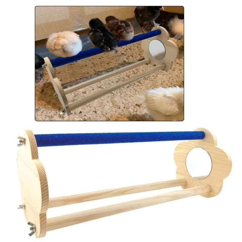 

Toy for Chicken Ladder Desktop Stand Perch Birds Hanging Cage Wooden Playground Chickens Training Platform Pet Toy Bird