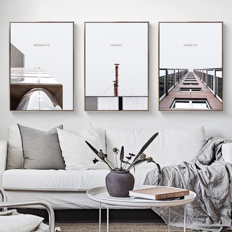 

Nordic Style Living Room Architecture Bridge Wall Painting Modern Building Poster Picture Canvas Painting Home Decor No Frame
