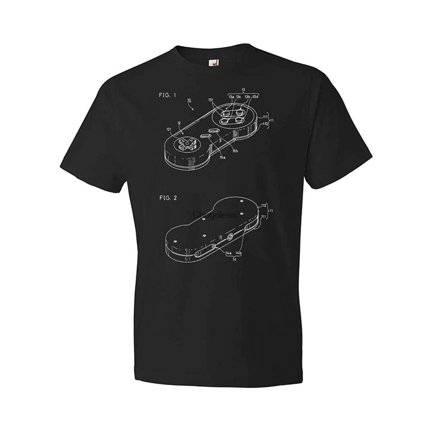 

Super SNES Controller Patent T-Shirt SNES Apparel Controller Blueprint