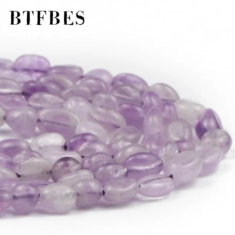 

BTFBES Natural Lavender purple crystal Irregular Gravel Loose Spacer 5mm~7mm Handmade bracelet making DIY Jewelry Accessories