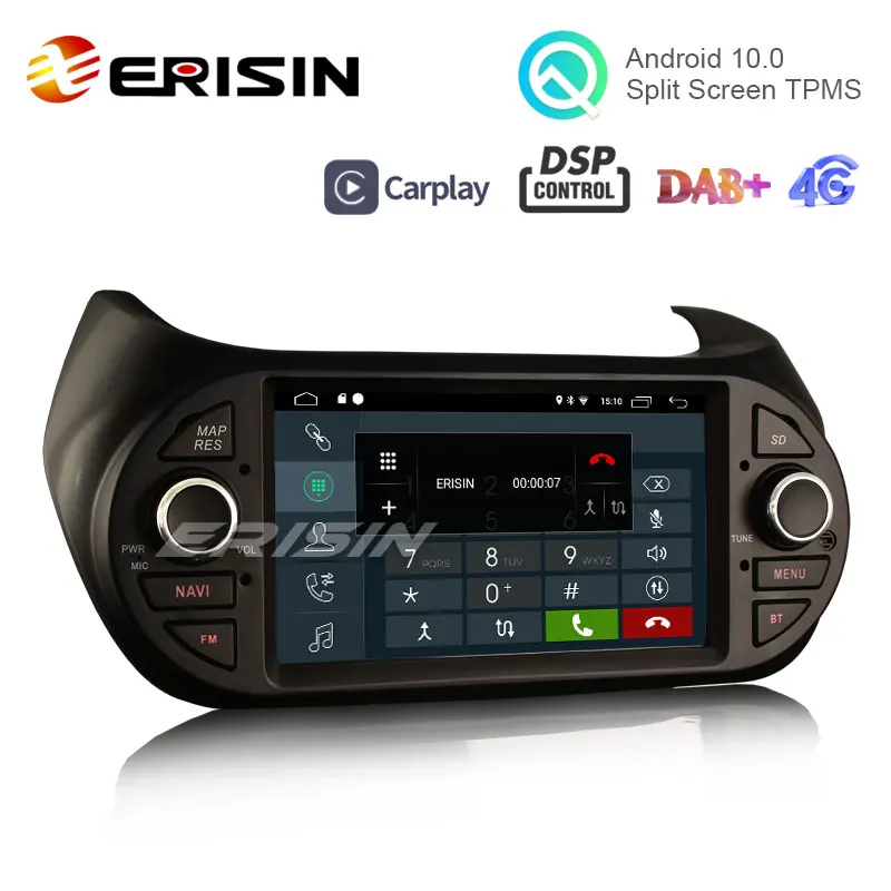 Erisin ES3075F 7 &quotDSP Carplay Android 10 0 автомобильная стереосистема GPS DAB для Fiorino Nemo
