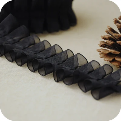 1 м последний гипюр плиссированный красный кружевной отделкой Материал 3 см Белый