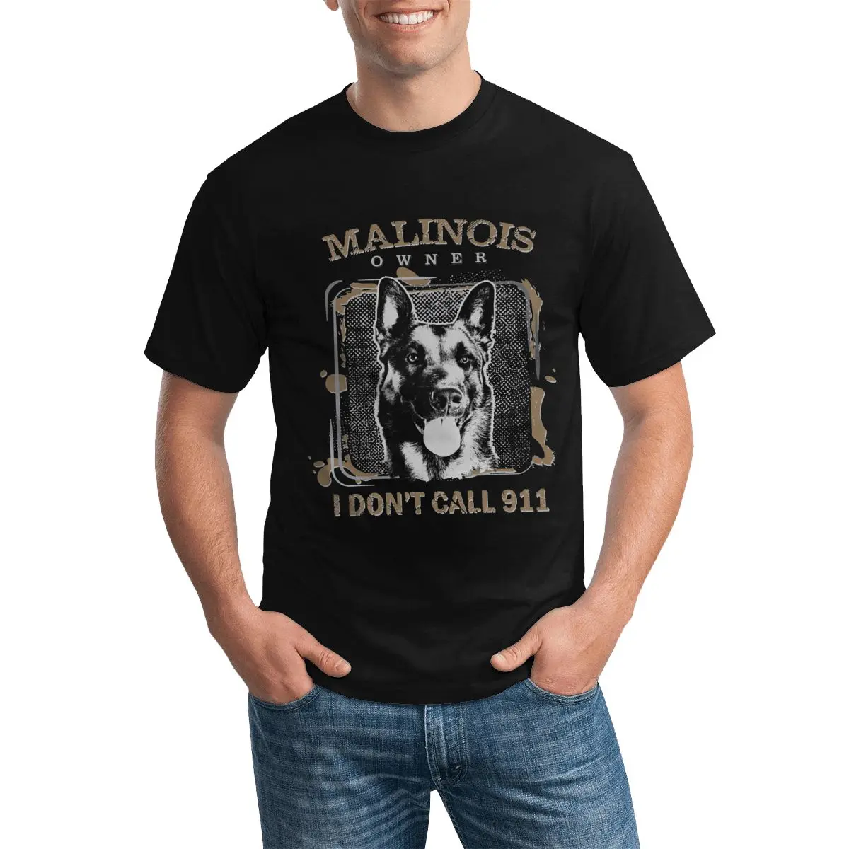 Belgian Shepherd Malinois T Shirt Love Dog Letters Cotton Man T-Shirt Plus size Printed Tshirt Cute | Мужская одежда