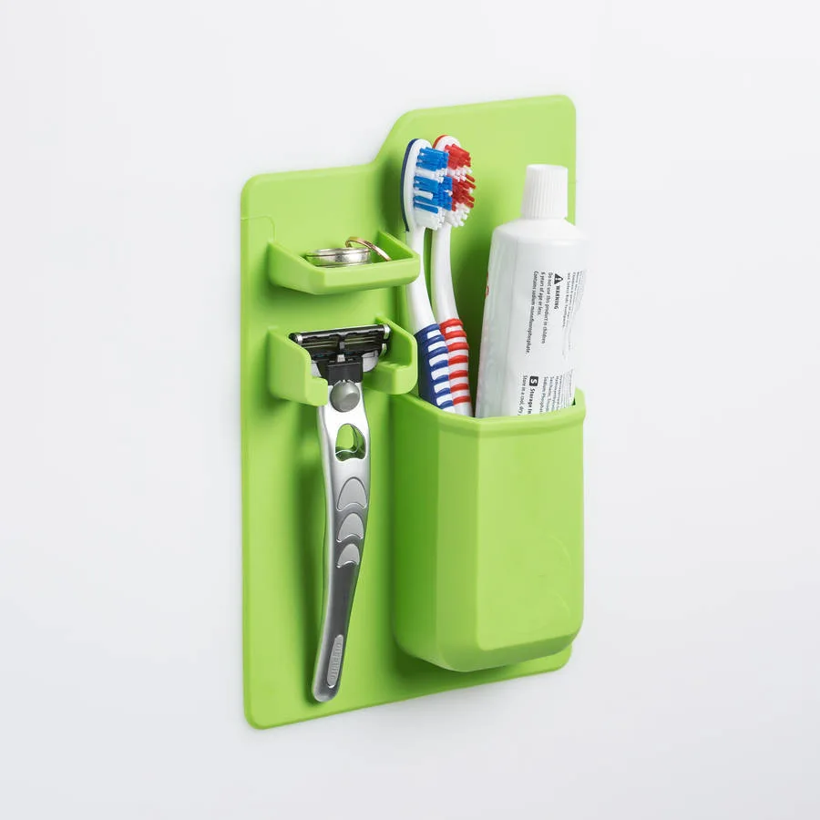 Multifunction Wall-mounted Silicone Toothbrush Toothpaste Holder Bathroom Wash Supplies Razor Storage Box Organizer | Дом и сад