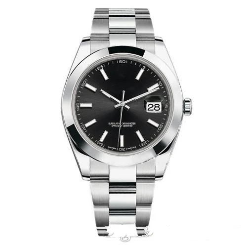 

41mm Automatic Mechanical Mens Sports Watch Black White Dial Sapphire Glass Watches DATEJUST Stainless Steel Relojes Hombre 2020