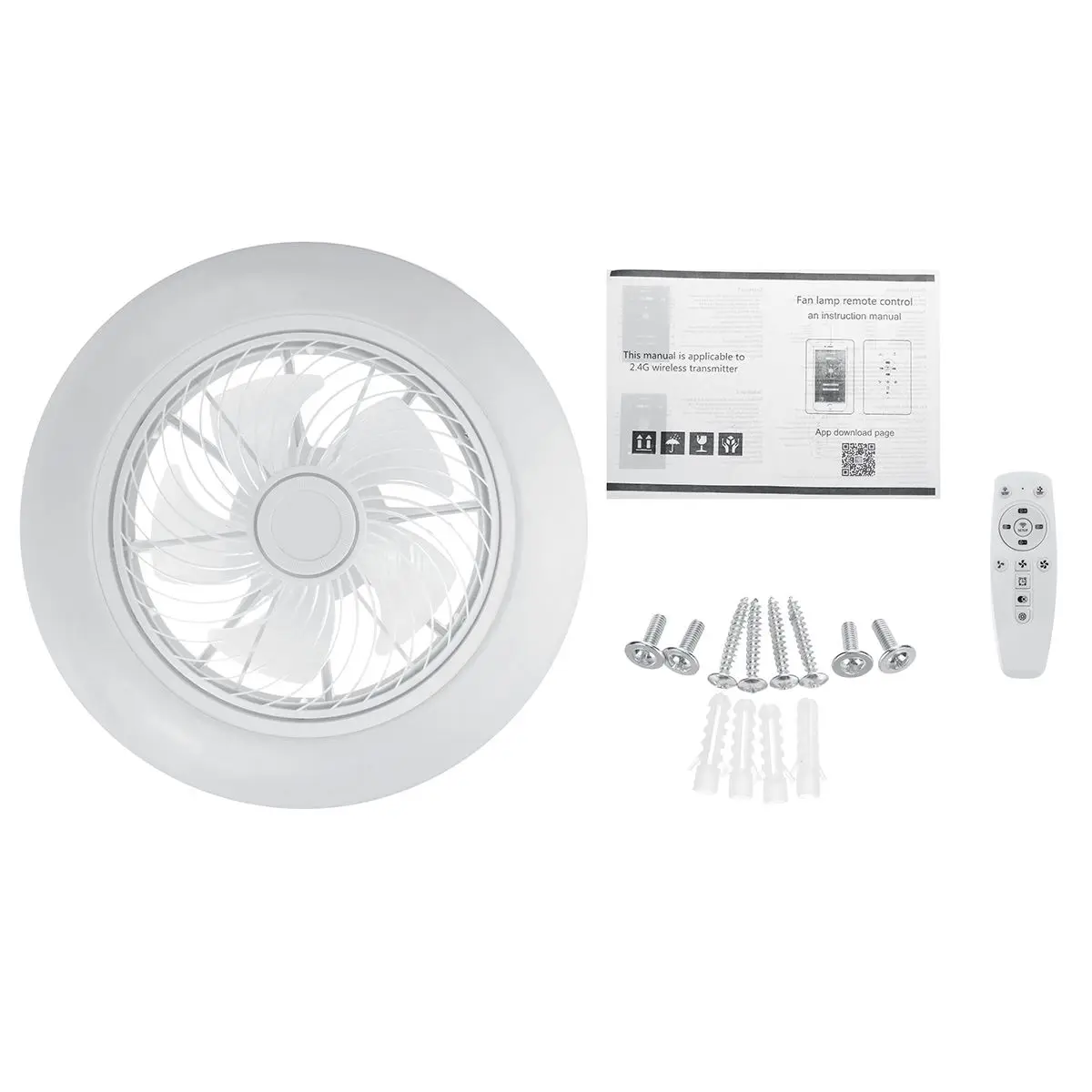 

Shintur 21 Inch Modern Intelligent Ceiling Fan Lamp Control Bedroom Decoration Lamp And Mute Fan Lamp by APP or Remote Control