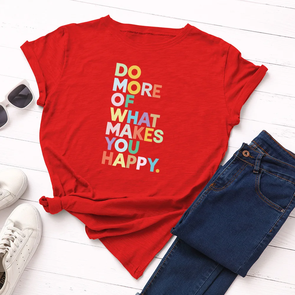 

New plus size women's home summer T-shirt fashion top fashion print women's T-shirt casual T-shirt women's clothing color letter