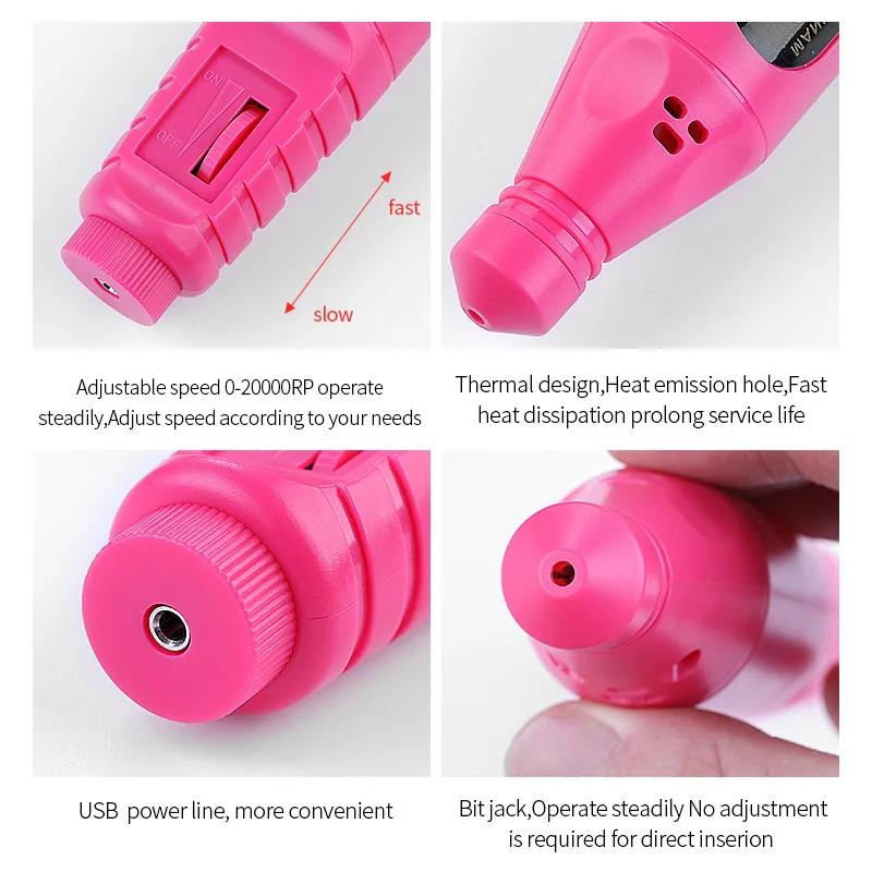 Фрезер Электрический Профессиональный с USB портом для маникюра и педикюра