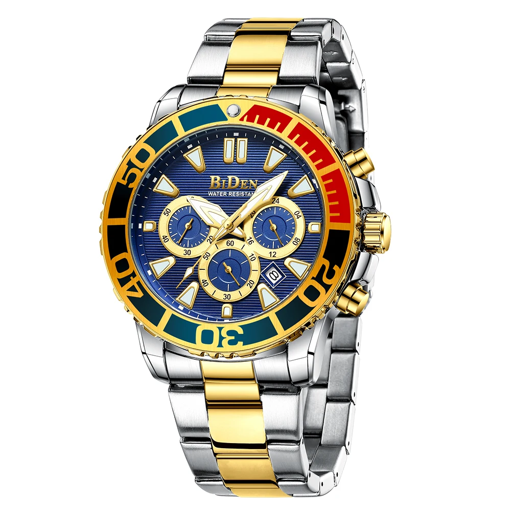 Роскошные светящиеся спортивные часы военные полностью Стальные наручные