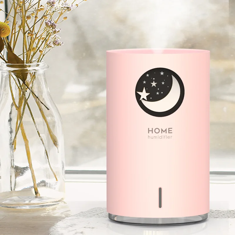 Pink Star Домашний увлажнитель 700 мл большой Ёмкость USB воздушный увлажнитель воздуха Арома-диффузор для эфирных масел с Цвет светодиодный светильник очиститель воздуха распылитель, распылитель - Цвет: Pink Star
