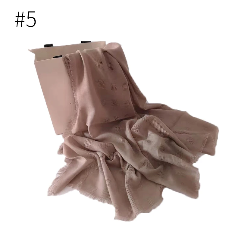 Fashion solid color scarf viscose scarf piercing plaid shawl plain scarves maxi hijab muslim head hijabs wrap muffler 10pcs/lot