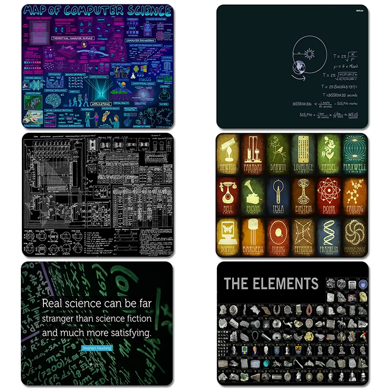 Science Elements компьютерный и химический дизайн натуральный резиновый коврик для мыши