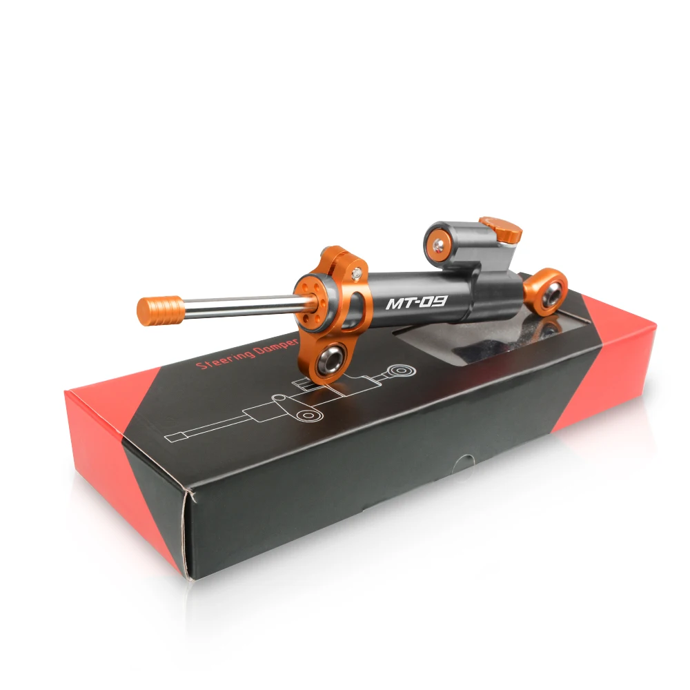 orange gray MT-09 MT09 мотоцикла с ЧПУ рулевого управления стабилизации гаситель кронштейн для YAMAHA MT-09 MT09 FZ09 FZ-09 2013 - Цвет: orange gray