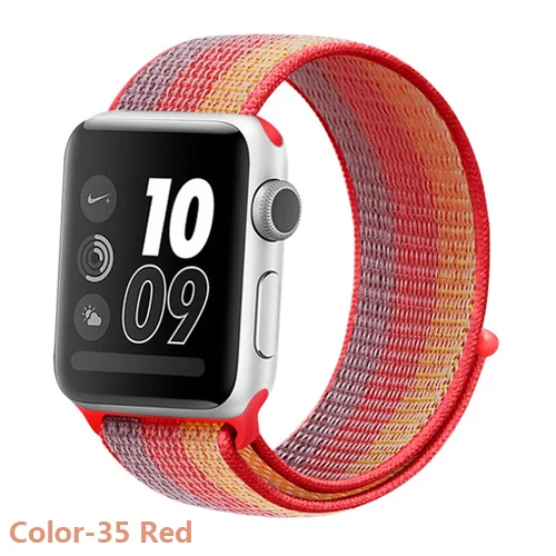 35 Спортивный ремешок-петля для apple watch 4, 5, 3, 44 мм, 40 мм, correa, 42 мм, 38 мм, iwatch, браслет, дышащий, apple, Аксессуары для часов - Цвет ремешка: 35