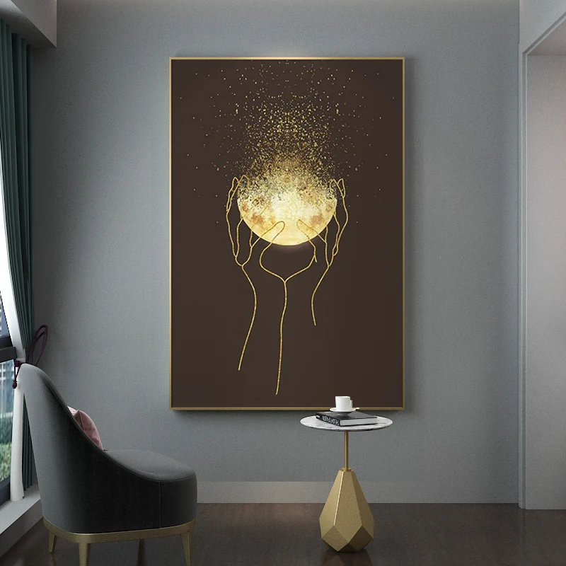 

Nordic Canvas Wall Art Picture Abstract Landscape PosterRoom Home Decor Prints Night Starry Moon Decorative Interior Painting