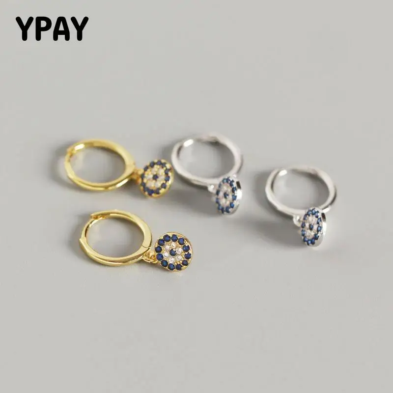 

Серьги-кольца женские из серебра 100% пробы, с цирконием, YME556