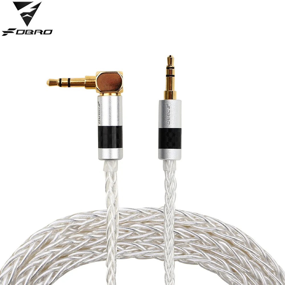 

FDBRO Новый Угловой кабель разъем 3,5 мм аудиокабель 3,5 мм стерео кабель AUX штекер кабель динамика для наушников