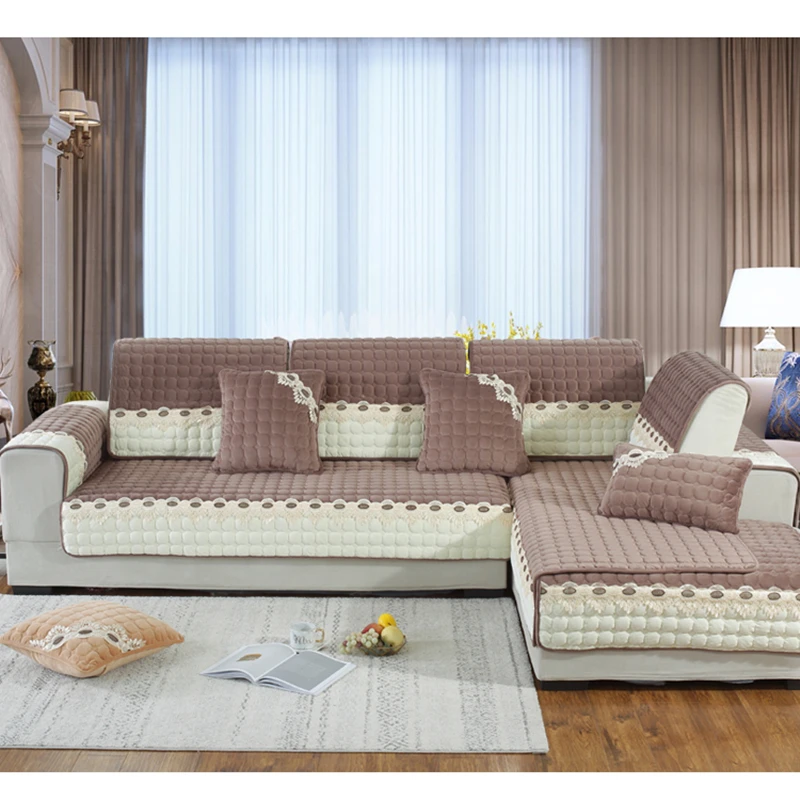 Winter plush sofa cushion four seasons universal fabric simple all-inclusive cover towel full Suitable for any | Дом и сад