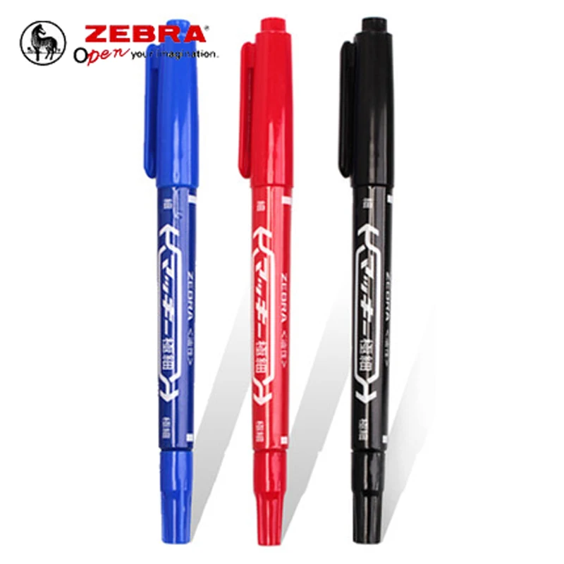 

6 Pcs/Lot ZEBRA MO-120-MC Marker Pens Double-headed oily marker CD pens Office & School Supplies