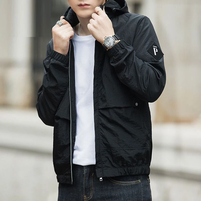 Осень 2019 мужские куртки ветровка куртка пальто мужская с капюшоном воротник