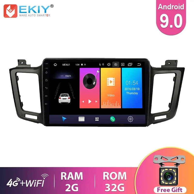 Автомобильный мультимедийный плеер EKIY 10 1 дюйма IPS Android No 2 Din Авторадио стерео