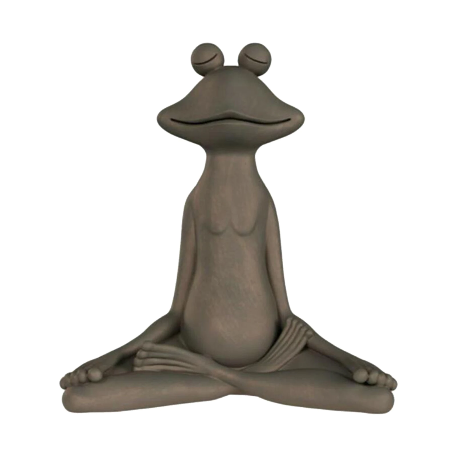 

Zen Frog Figurine Meditation Garden Statue Outdoor Sculpture Shelf Decor