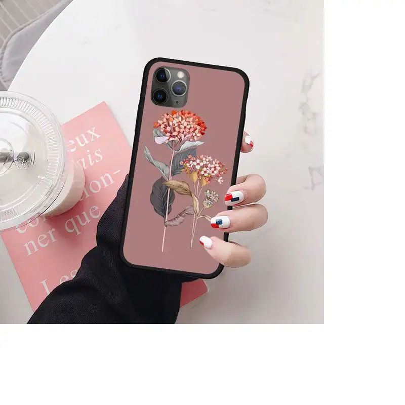 

Aesthetic Flower Art Phone Case for iPhone 11 12 pro MINI XS MAX 8 7 6 6S Plus X 5S SE 2020 XR