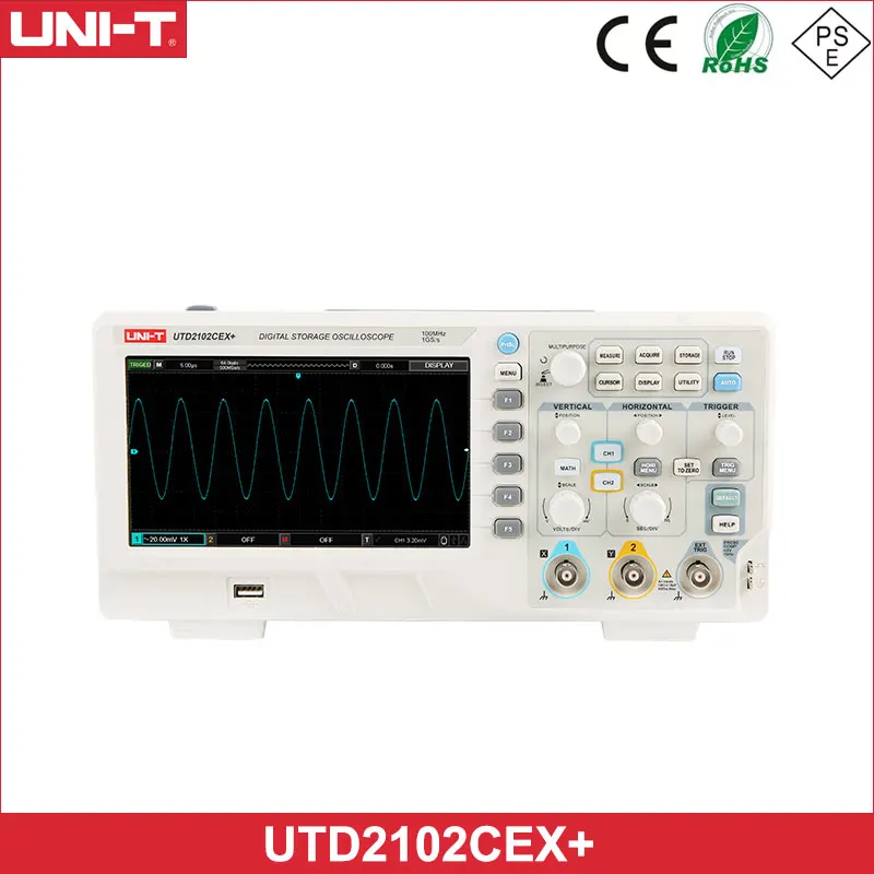 

UNI-T UTD2102CEX+ Digital Storage Oscilloscope Laboratory Electronic Repair Waveform Tester