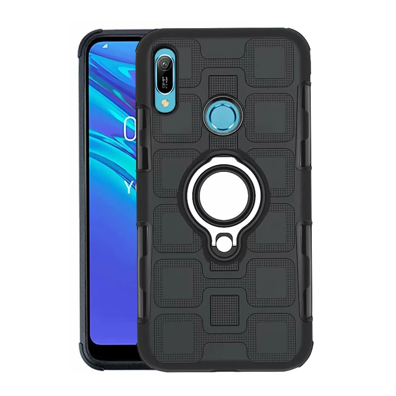 Бронированный противоударный чехол для huawei Y5 Y6 Y7 Y9 Prime 2018 2019 крышка Роскошные два