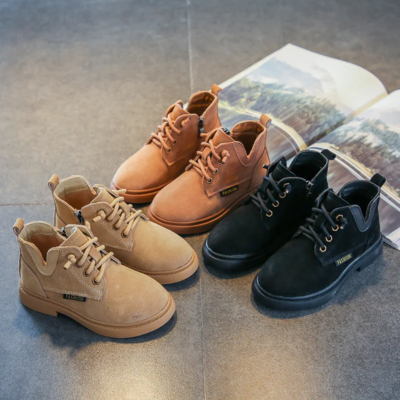 2019 зимние розовые ботинки для маленьких девочек замшевые кожаные малышей