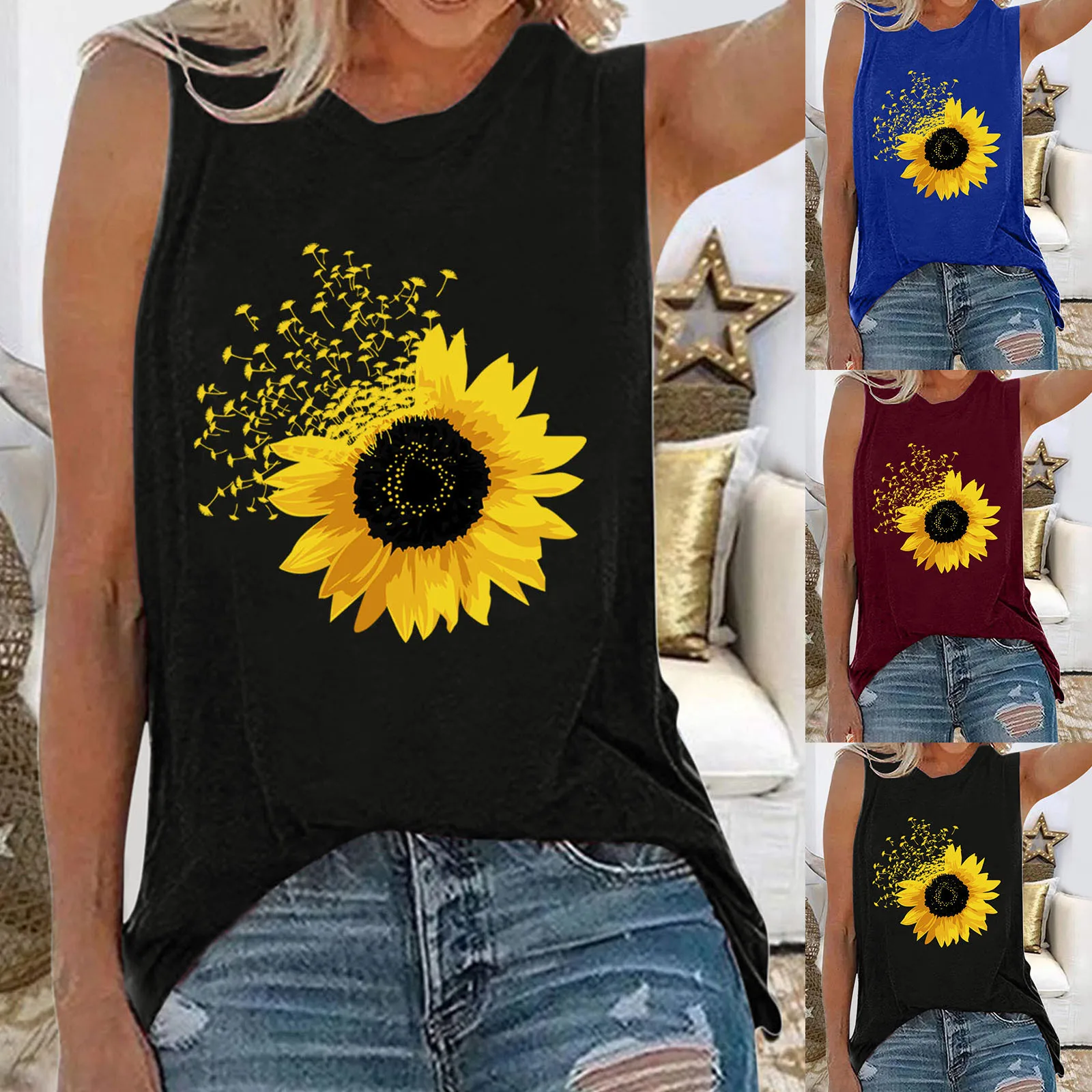 

Women Tee Top O-Neck Casual Elegant Tee Tops
