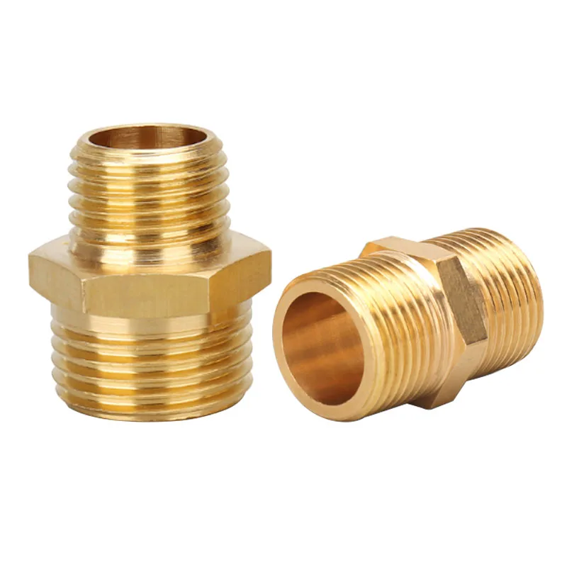 

Brass Pipe Hexagonal Threaded Joint Conversion 1/8" 1/4" 3/8" 1/2" 3/4" 1" Inch BSP Adapter For Water And Oil Connector Joints
