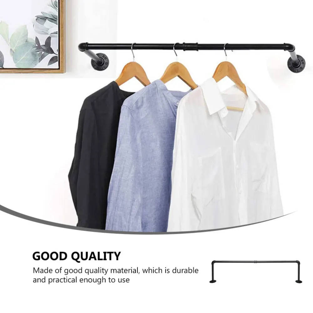 

1PC Industrial Style Clothing Rack Water Pipe Ironwork Display Clothes Hanger