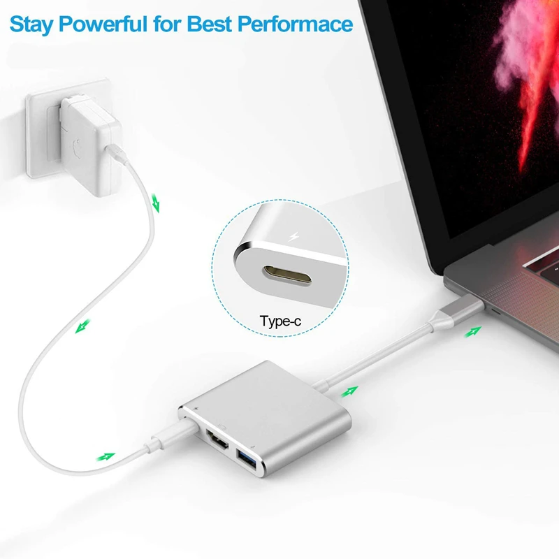 Адаптер TRUMSOON Type C Thunderbolt 3-4K двойной HDMI-совместимый адаптер USB 3 0 для Macbook Surface Samsung S21