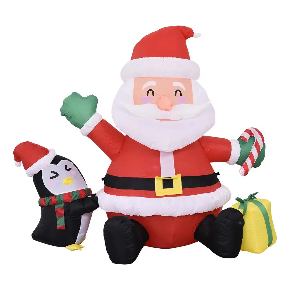

Надувной Санта-Клаус, уличное Рождественское украшение для дома, светодиодный ночсветильник, игрушка, Новогоднее украшение для сада