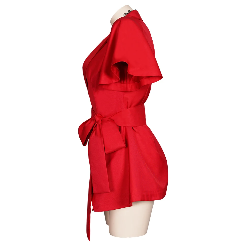 

Violet EvergardenCattleya Baudelaire Cosplay Costume Red Jumpsuit Dress Suit Women Halloween Carnival Costume
