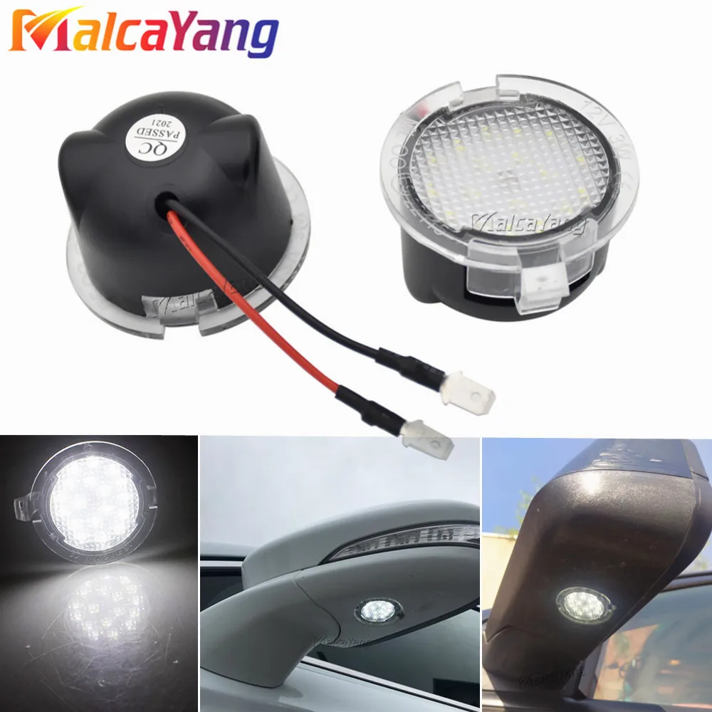 

2PCS Under Side Mirror Puddle Lights For Ford F150 Raptor Edge Explorer Flex Fusion Lincoln Navigator Mark LT MKX, etc 12V White