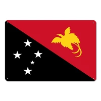 flag of papua new guinea metal tin sign metal posters home living pictures bar sign decorative art home decor wall poste