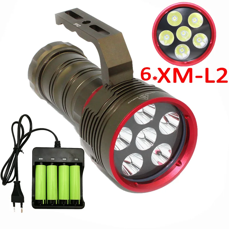 Подводный портативный фонарь для дайвинга 100 м макс. 600 лм с магнитным управлением