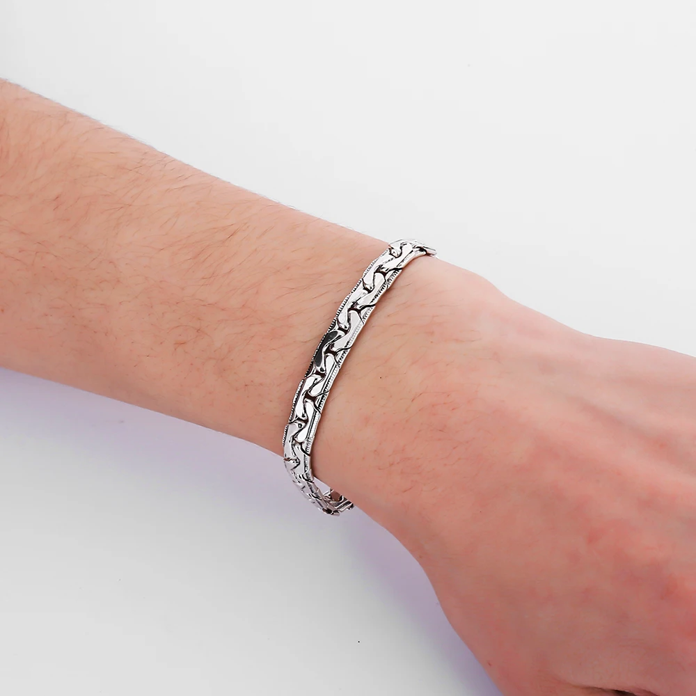 

Brazalet High Quality Ancient Silver color Mens Jewelry Wristbands Band Lover Gifts Buddha Bracelets Accessory Women Biba Bangle