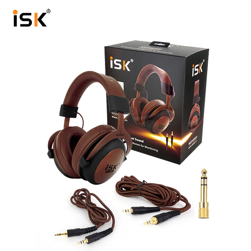 ISK MDH8500 Genuine Headphone HIFI Stereo Fully Enclosed Dynamic Earphone Professional Studio Monitor Headphones Hifi DJ Headset |