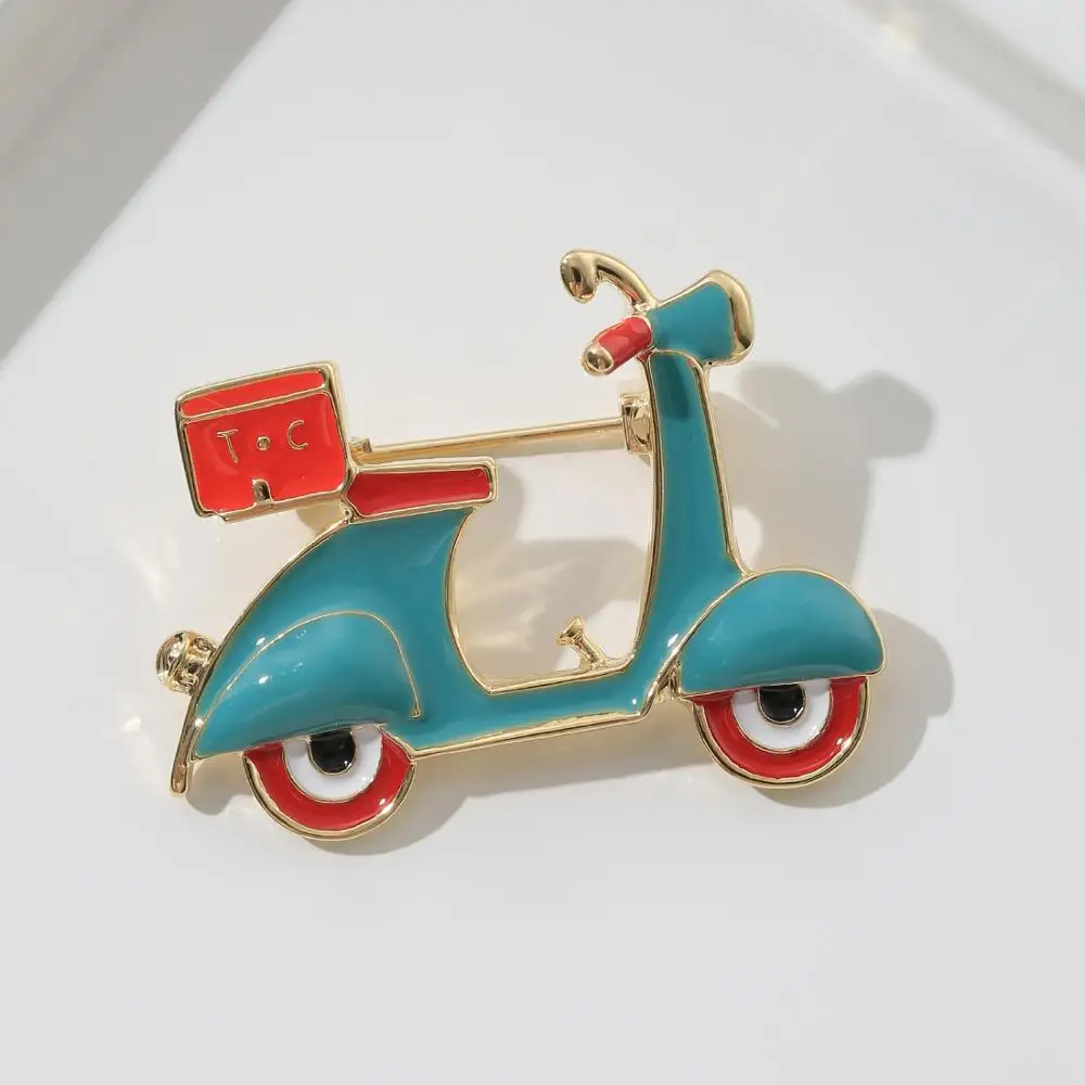 Женская Брошь в виде мотоцикла Neoglory разноцветная эмалированная брошь аксессуар