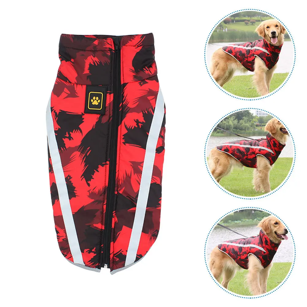 

1pc Windproof Dog Raincoat Dog Rainproof Apparel Dog Costume Winter Dog Coat
