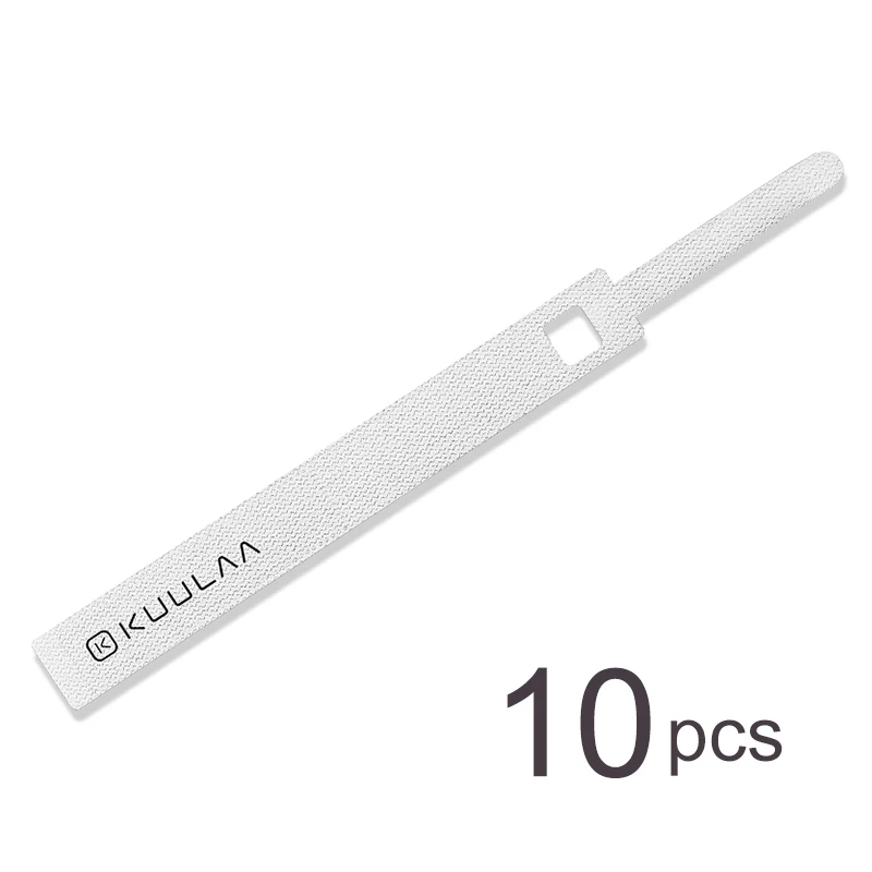 10PCS White KUULAA Кабельный органайзер для телефона usb-шнур намотки наушников держатель шнур мышки протектор кабель питания управление HDMI Aux - Цвет: 10PCS White