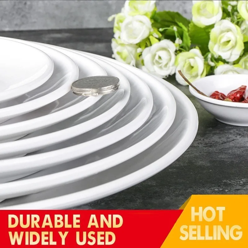 5 до 14 дюймов чистый белый меламин диск блюдо шведского стола Западной домашний