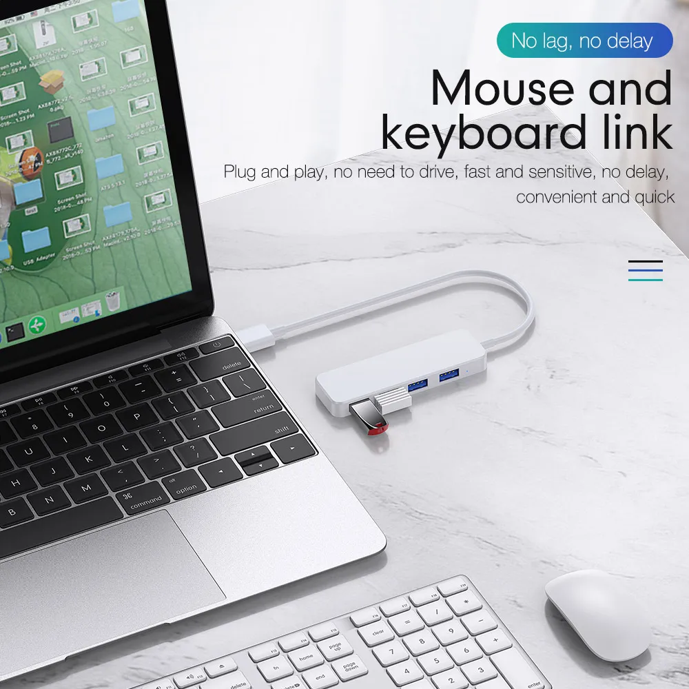 

High Speed USB Hub Adapter 4 Ports for PC Laptop Accessories Multi USB 2.0 Splitter Extension Cable For Mouse Keyboard