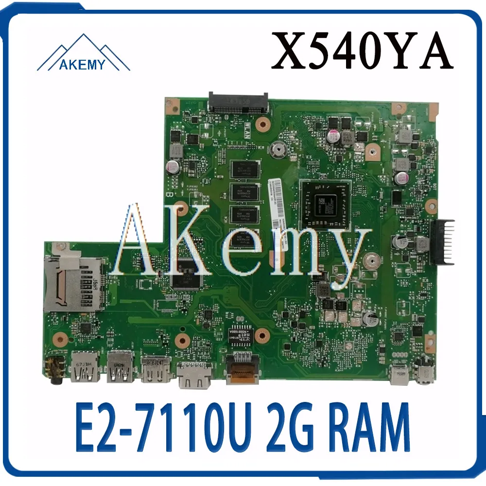Akemy X540YA для For Asus GM Laotop материнская плата X540Y D540Y R540Y с E2 7110U 2G RAM|Материнские платы| |